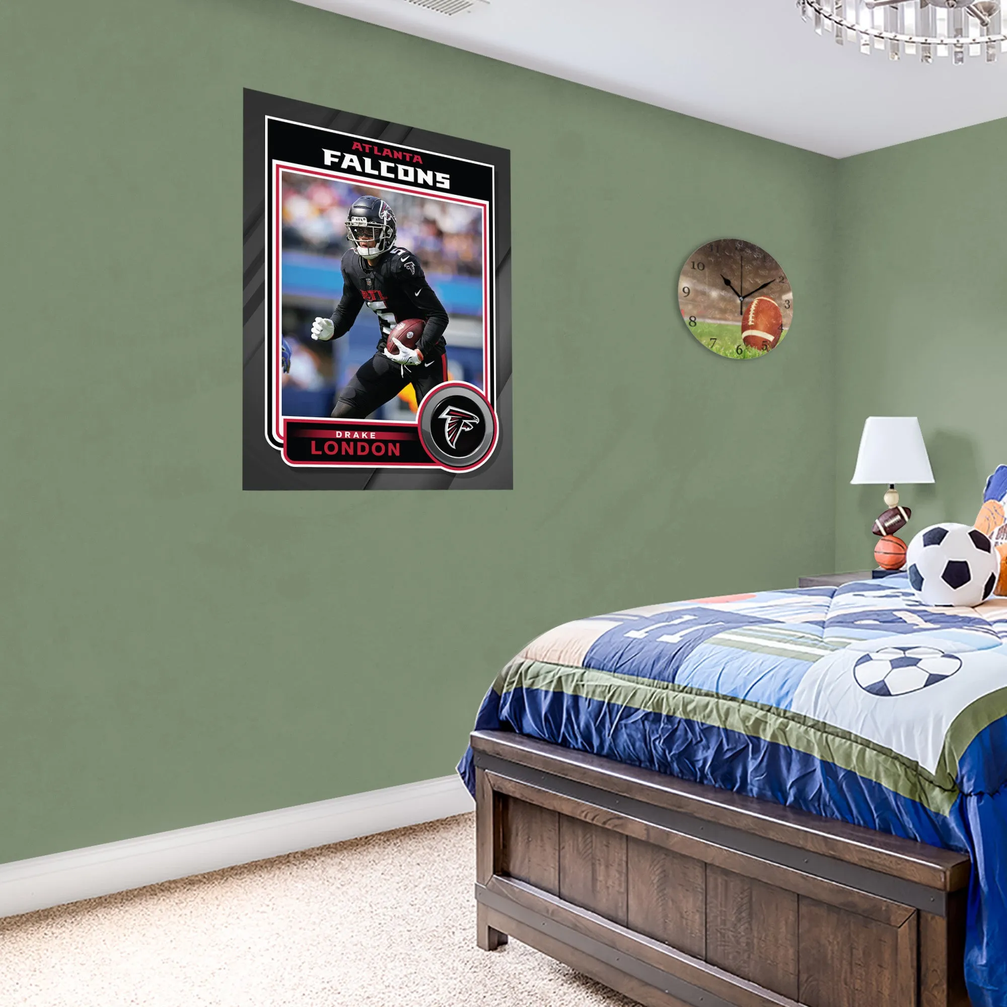 Atlanta Falcons: Drake London Poster - Officially Licensed NFL Removable Adhesive Decal