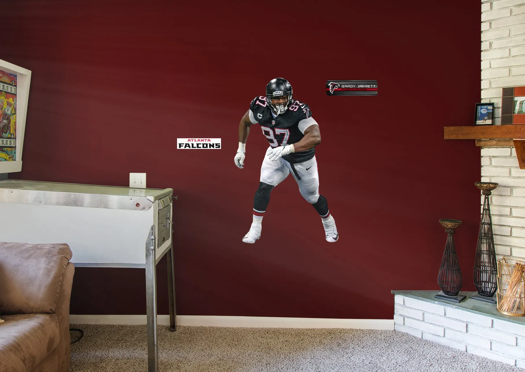 Atlanta Falcons: Grady Jarrett - Officially Licensed NFL Removable Adhesive Decal