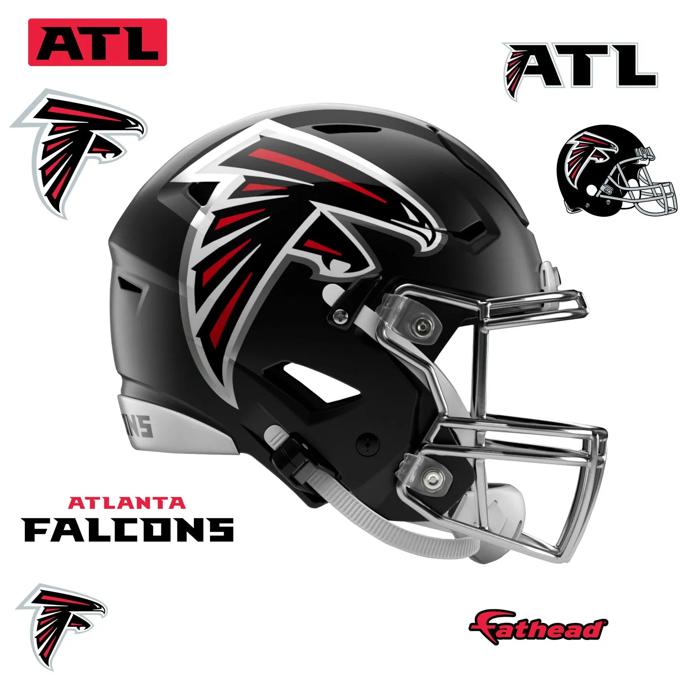 Atlanta Falcons: Helmet - Officially Licensed NFL Removable Adhesive Decal