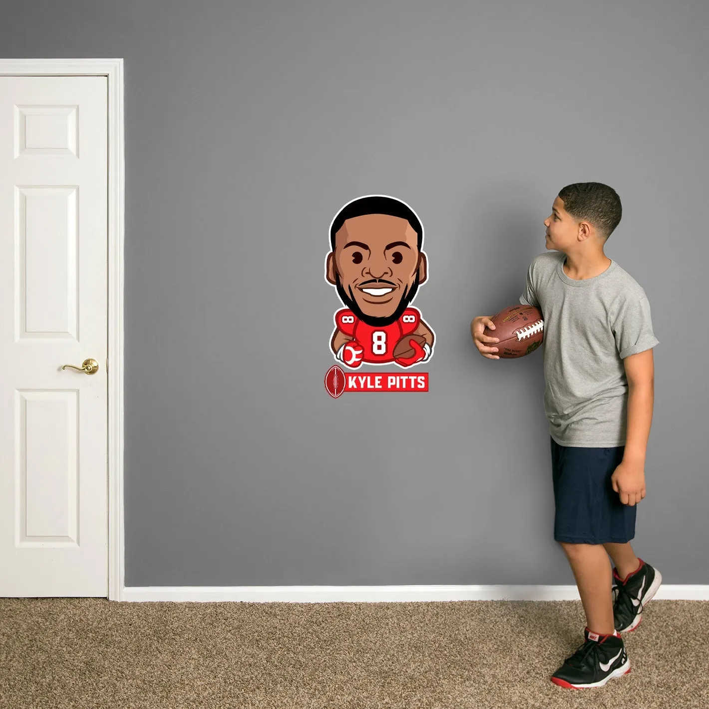 Atlanta Falcons: Kyle Pitts Emoji - Officially Licensed NFLPA Removable Adhesive Decal