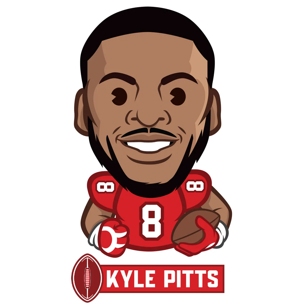 Atlanta Falcons: Kyle Pitts Emoji - Officially Licensed NFLPA Removable Adhesive Decal