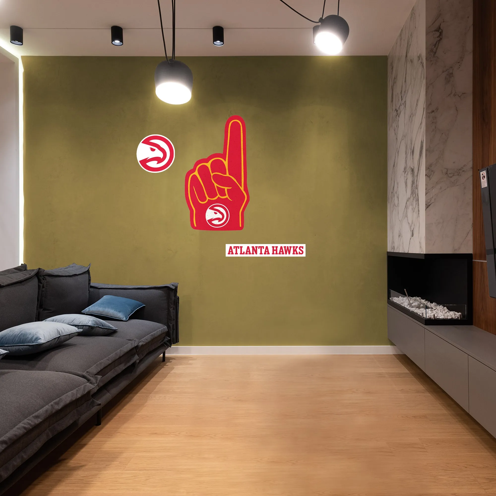 Atlanta Hawks: Foam Finger - Officially Licensed NBA Removable Adhesive Decal