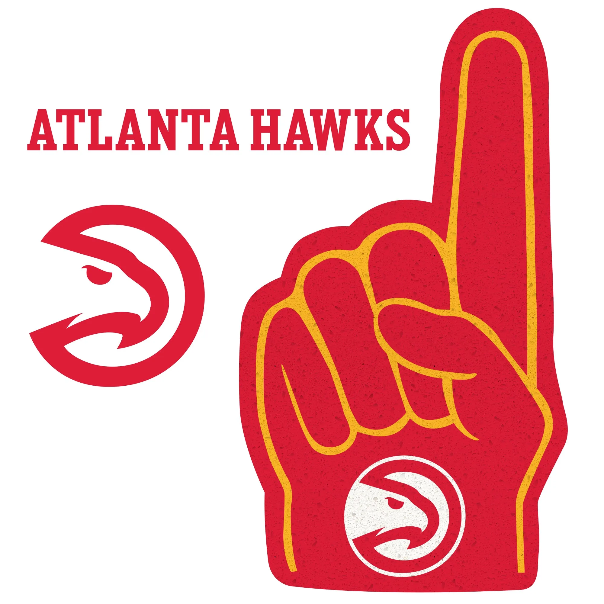 Atlanta Hawks: Foam Finger - Officially Licensed NBA Removable Adhesive Decal