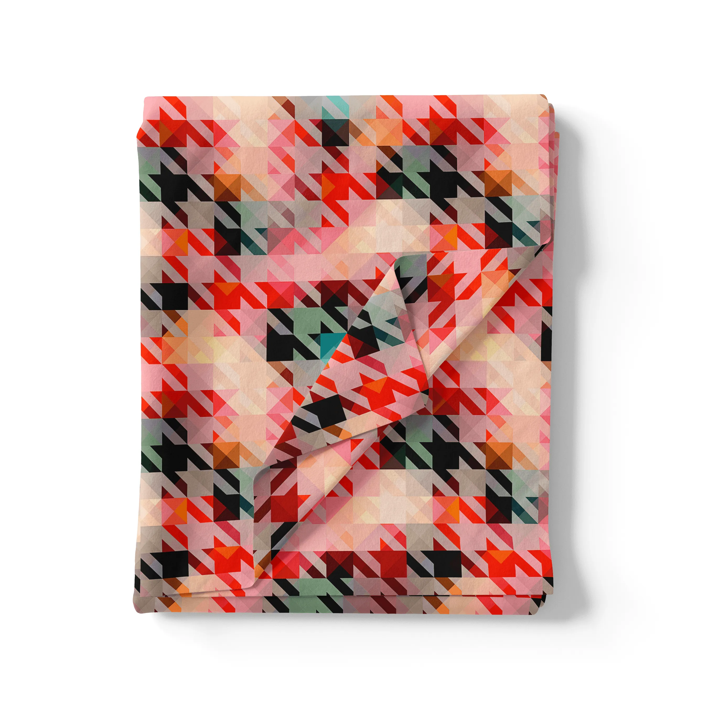 Attractive Multicolor Abstract Pattern Digital Printed Fabric - Silk Crepe