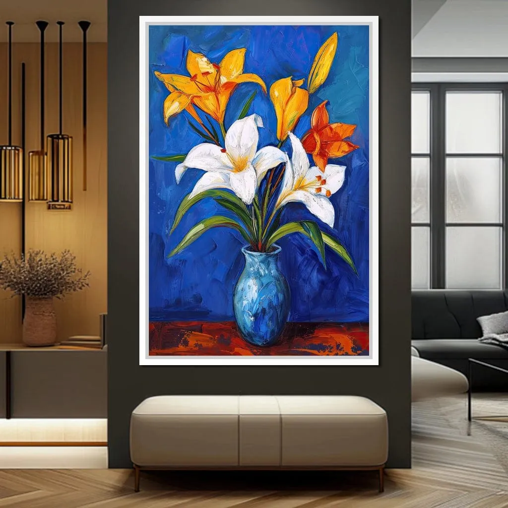 Azure Blooms at Midnight