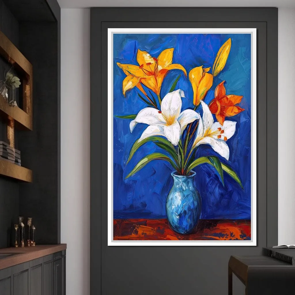 Azure Blooms at Midnight