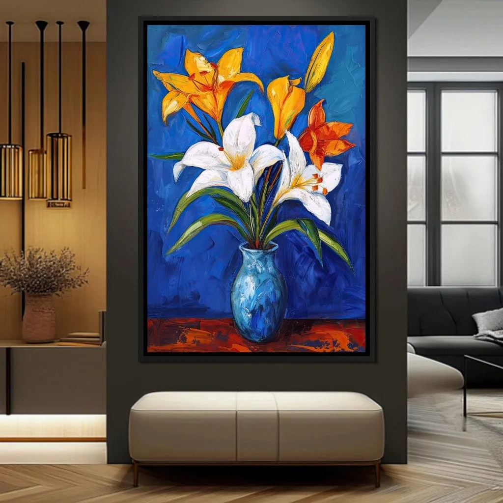 Azure Blooms at Midnight