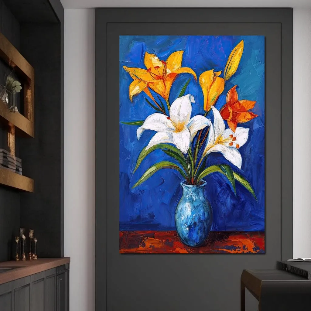 Azure Blooms at Midnight