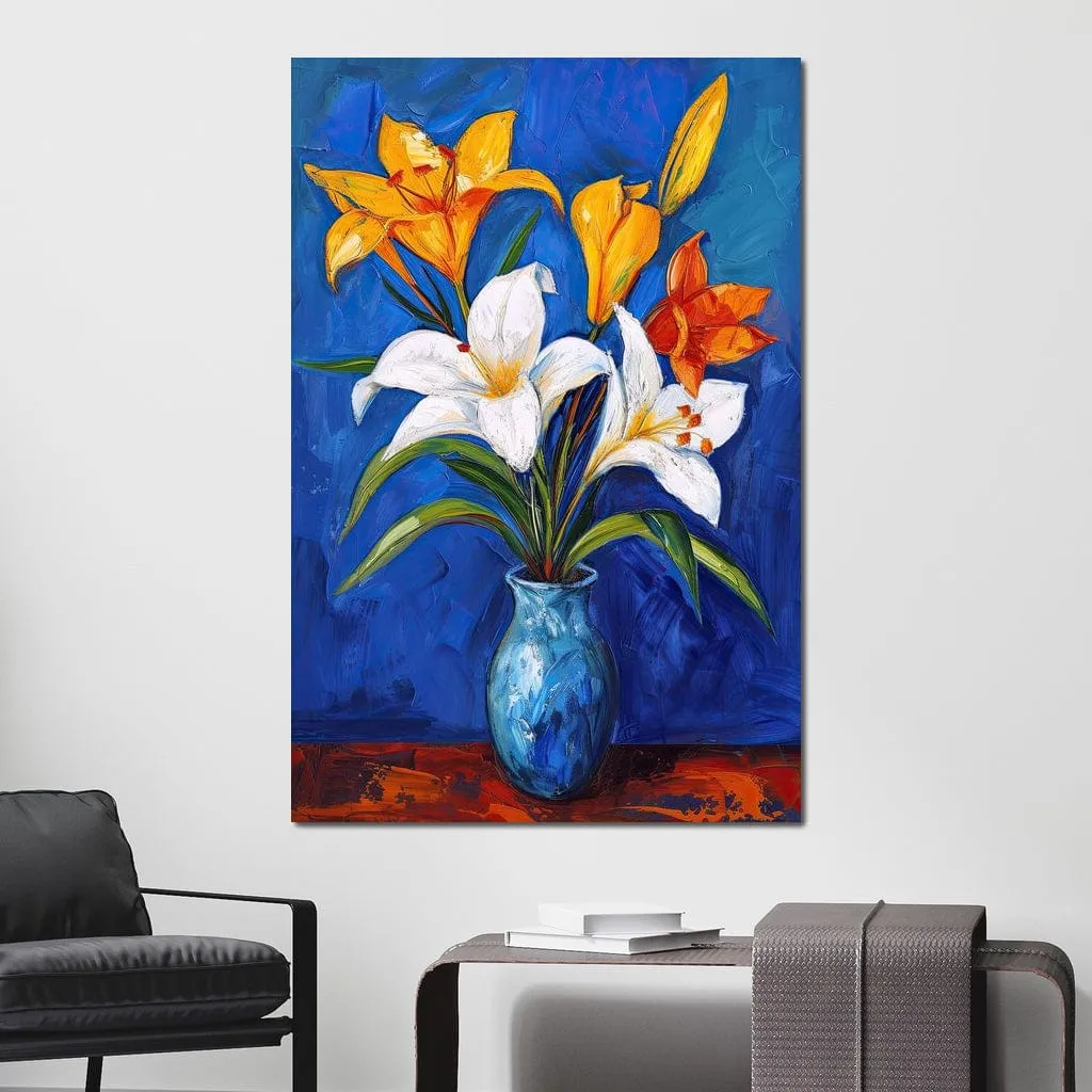 Azure Blooms at Midnight