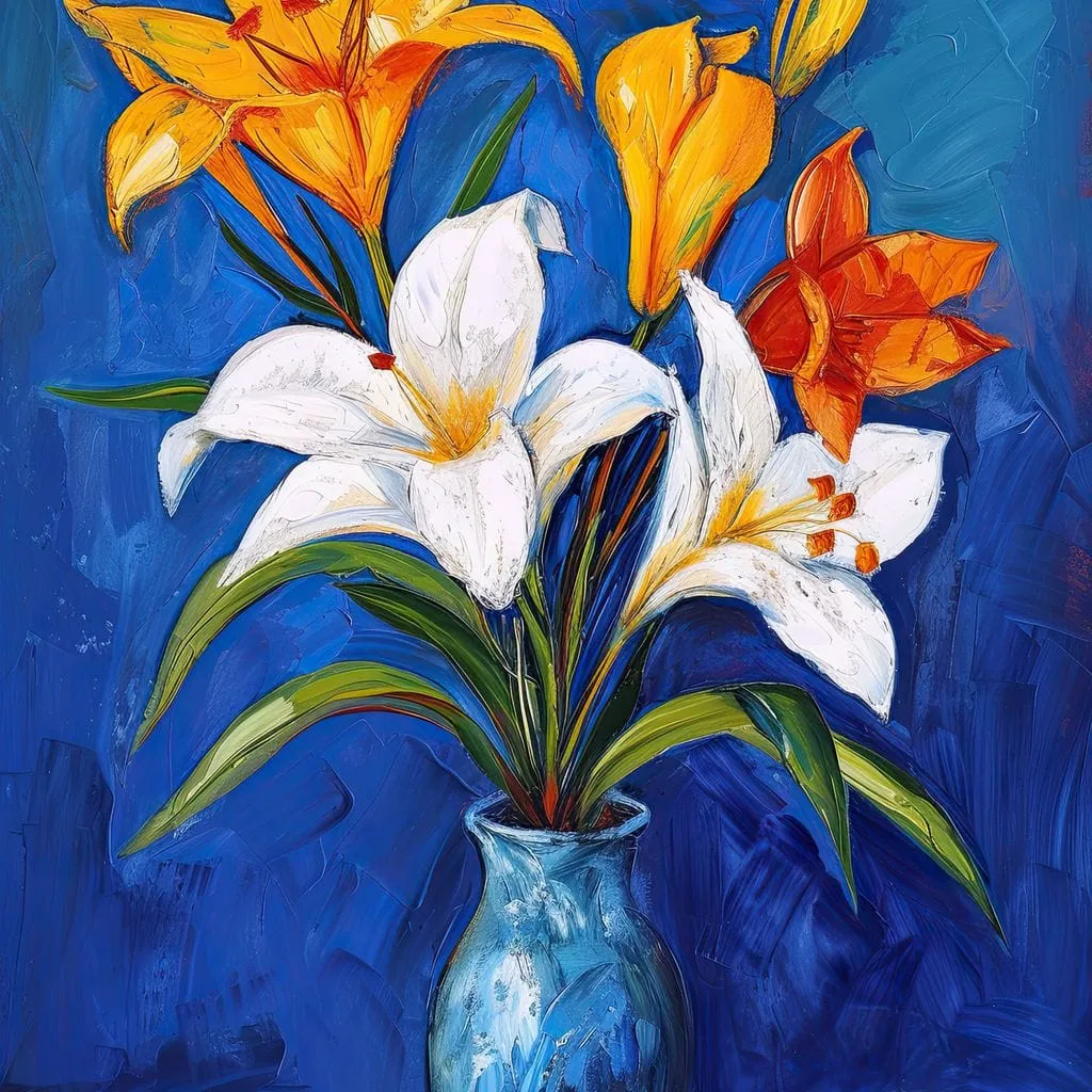 Azure Blooms at Midnight