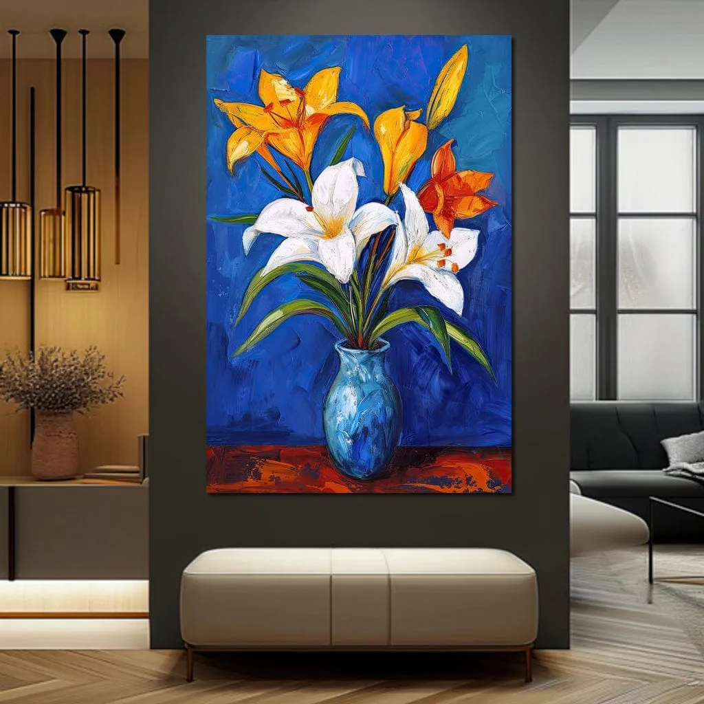 Azure Blooms at Midnight