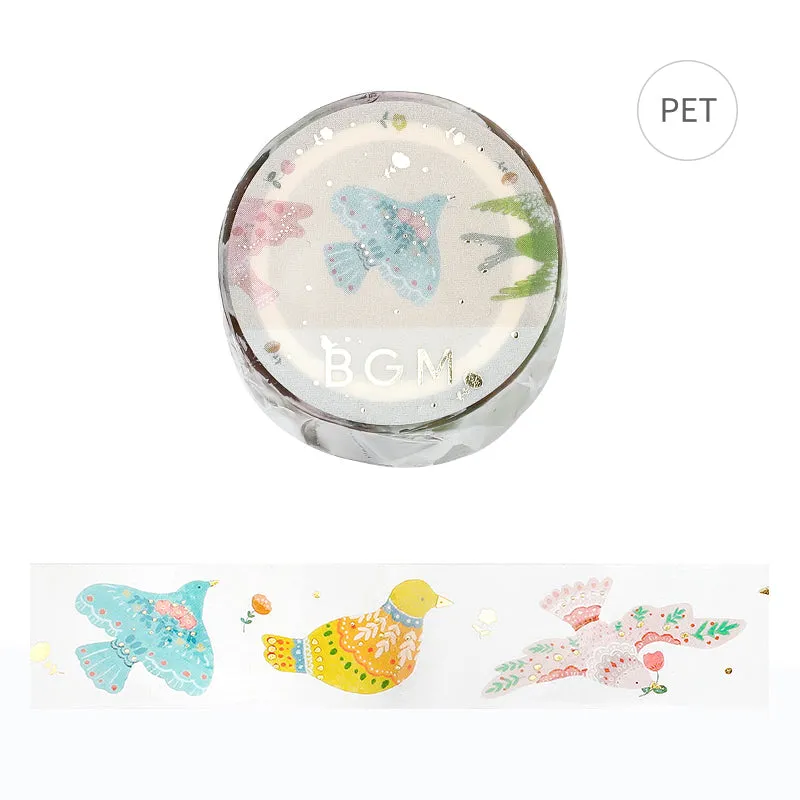 BGM Foil Stamping Clear Tape: Life - Bird Embroidery