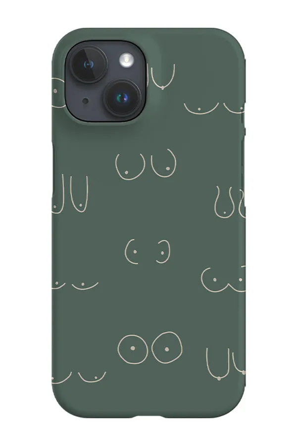 Boob Print Phone Case (Green Beige)
