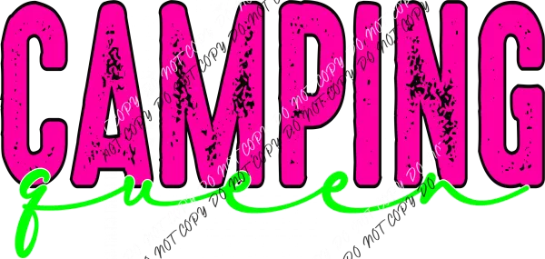 Camping Queen (Choose Queen Text Color) DTF Transfer