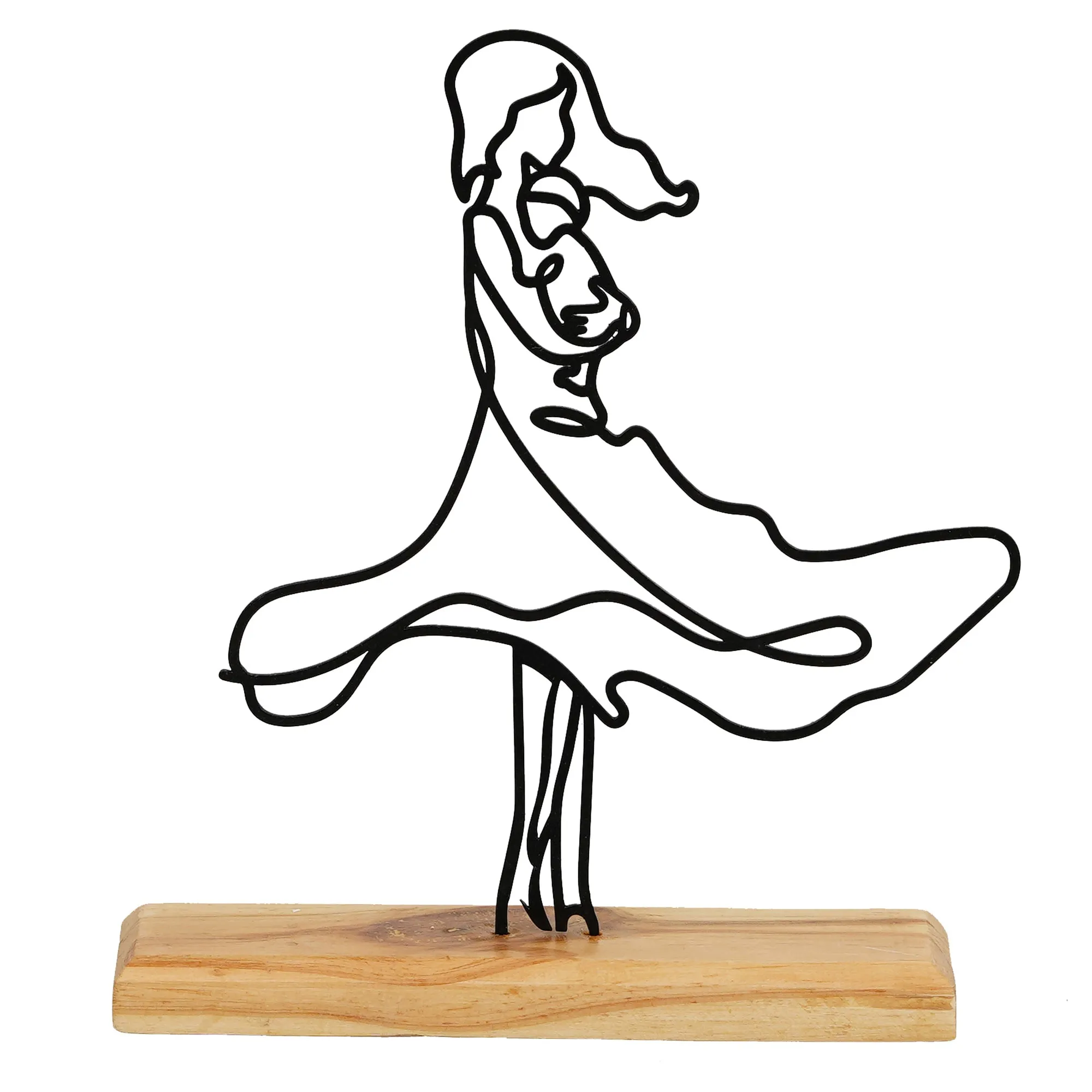Caring Lady Metal Sculpture