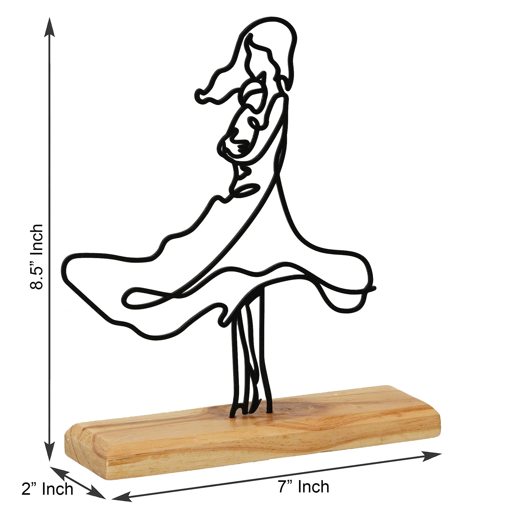 Caring Lady Metal Sculpture