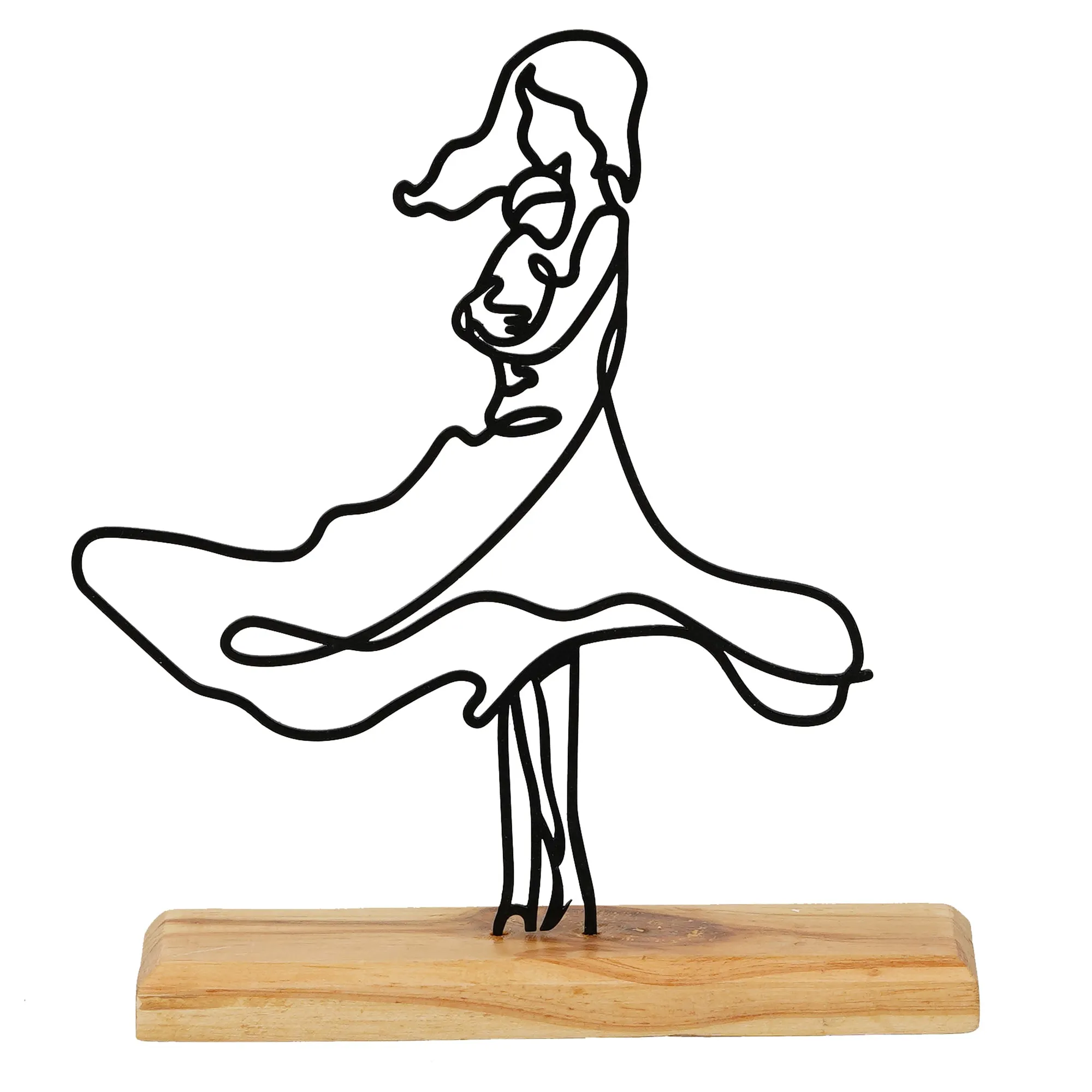 Caring Lady Metal Sculpture