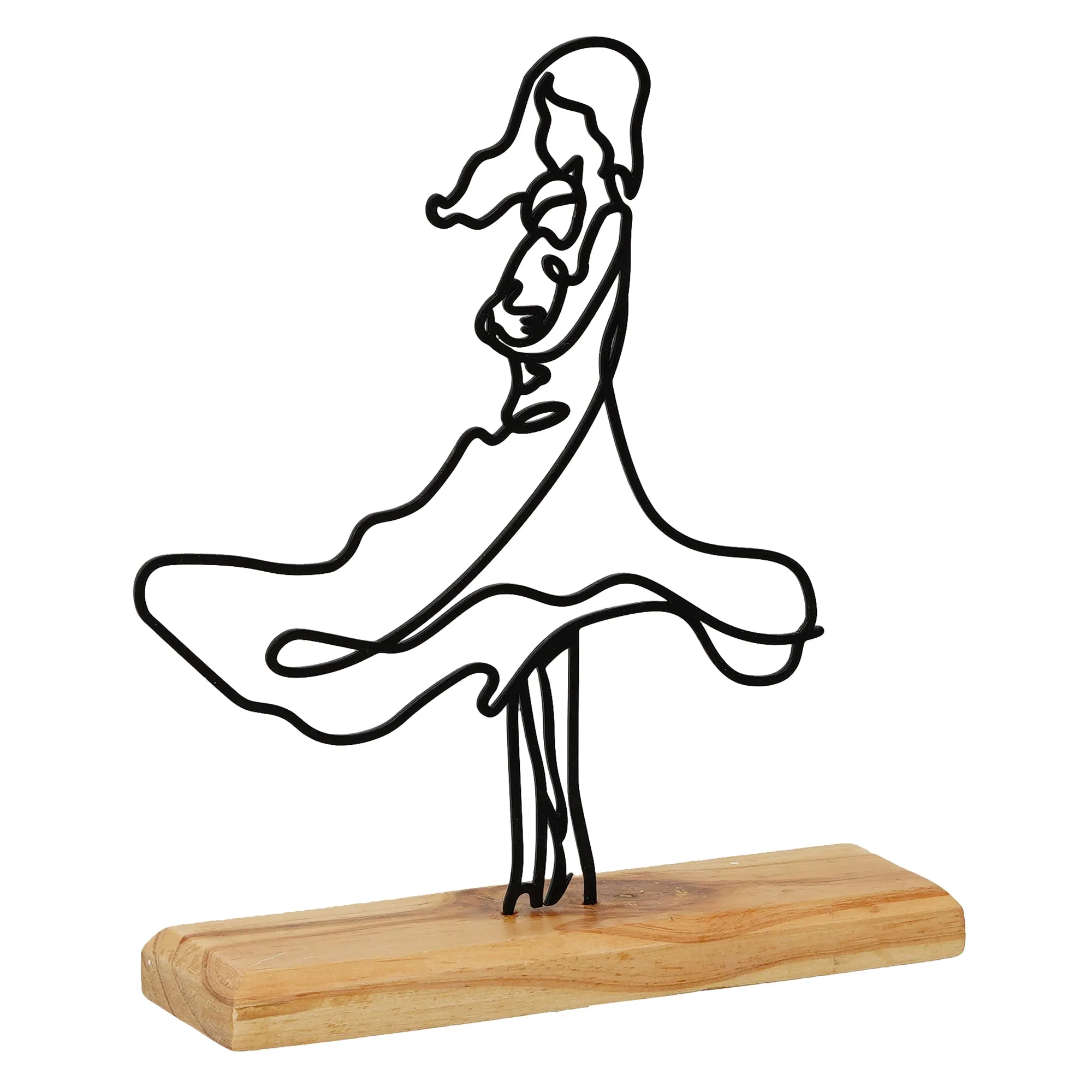 Caring Lady Metal Sculpture