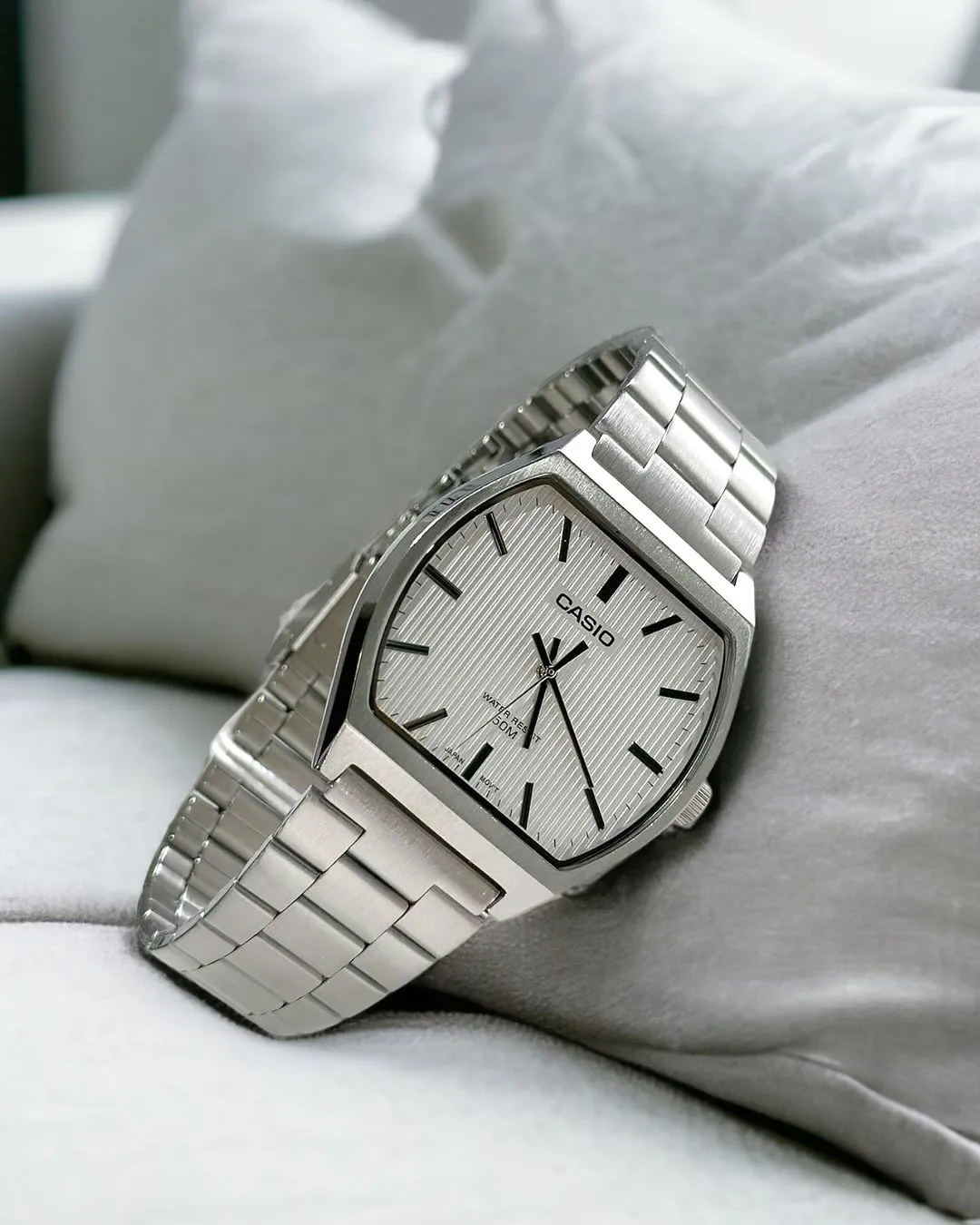 Casio Classic Bold Square White Dial Men's Watch | MTP-B140D-7AVDF