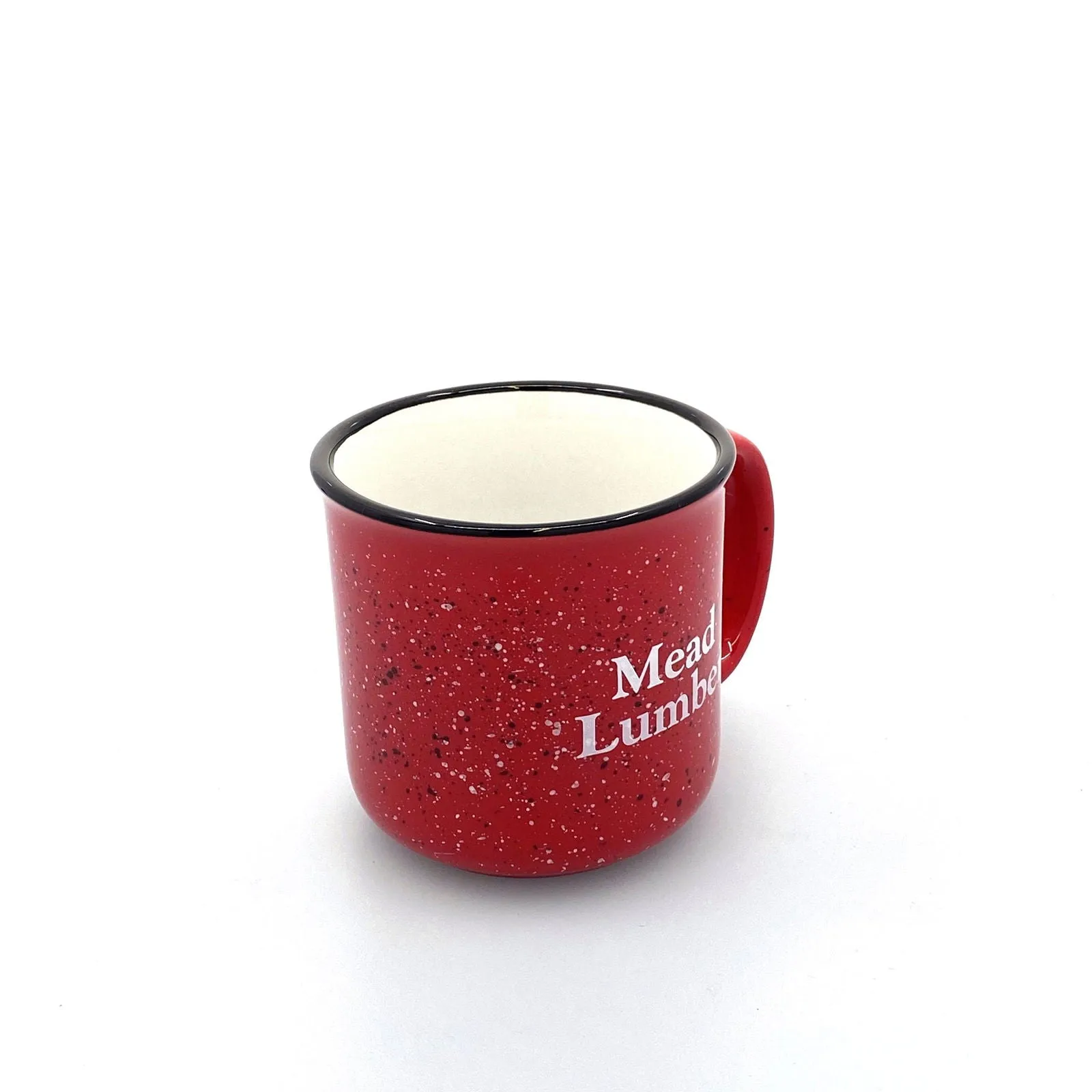Ceramic Speckled Campfire Coffee Cup Mug “MEAD LUMBER” 12oz