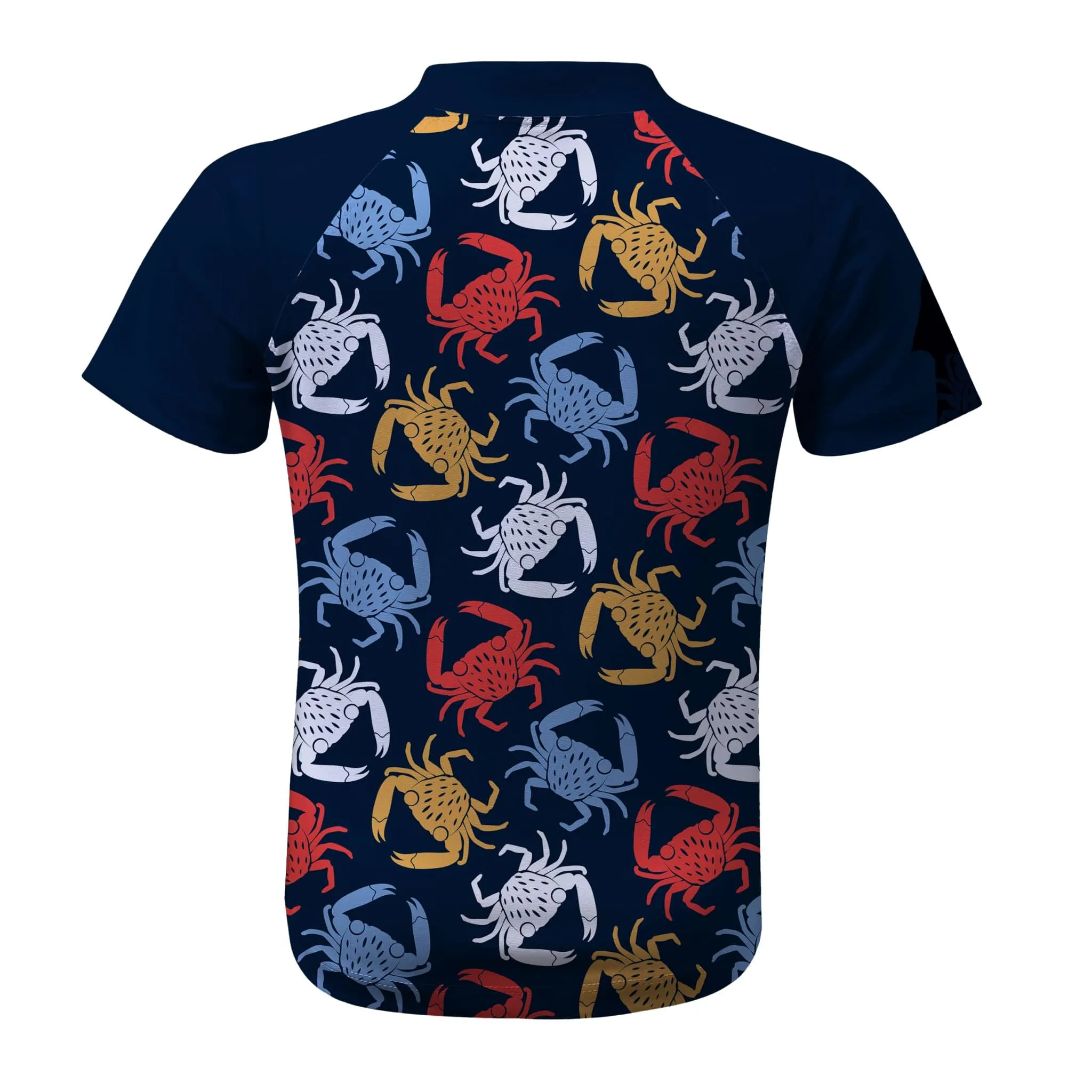 Crazy Crabs Short Sleeve Zip Rashie