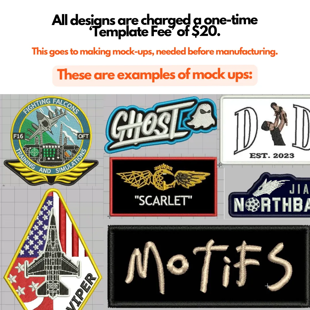Custom Iron On and Velcro Embroidery Patches