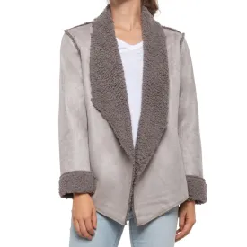 Dylan Women's Reversible Soft Faux Fur Suede Coat Jacket
