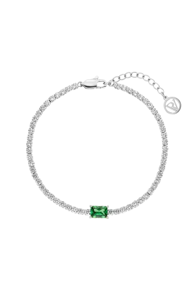 Emerald Tennis Bracelet Green Silver
