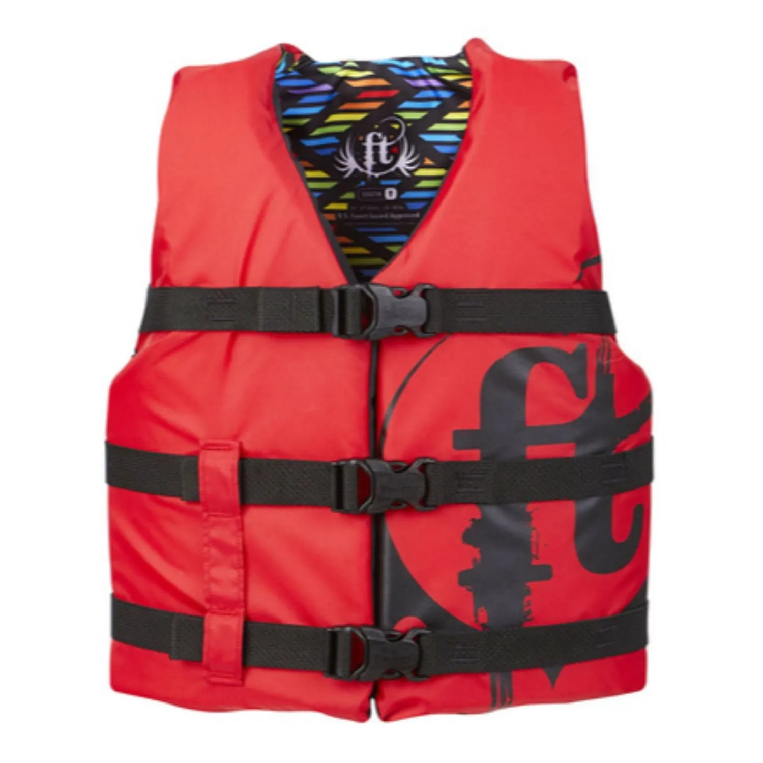 Full Throttle Youth Life Jacket Nylon-Red