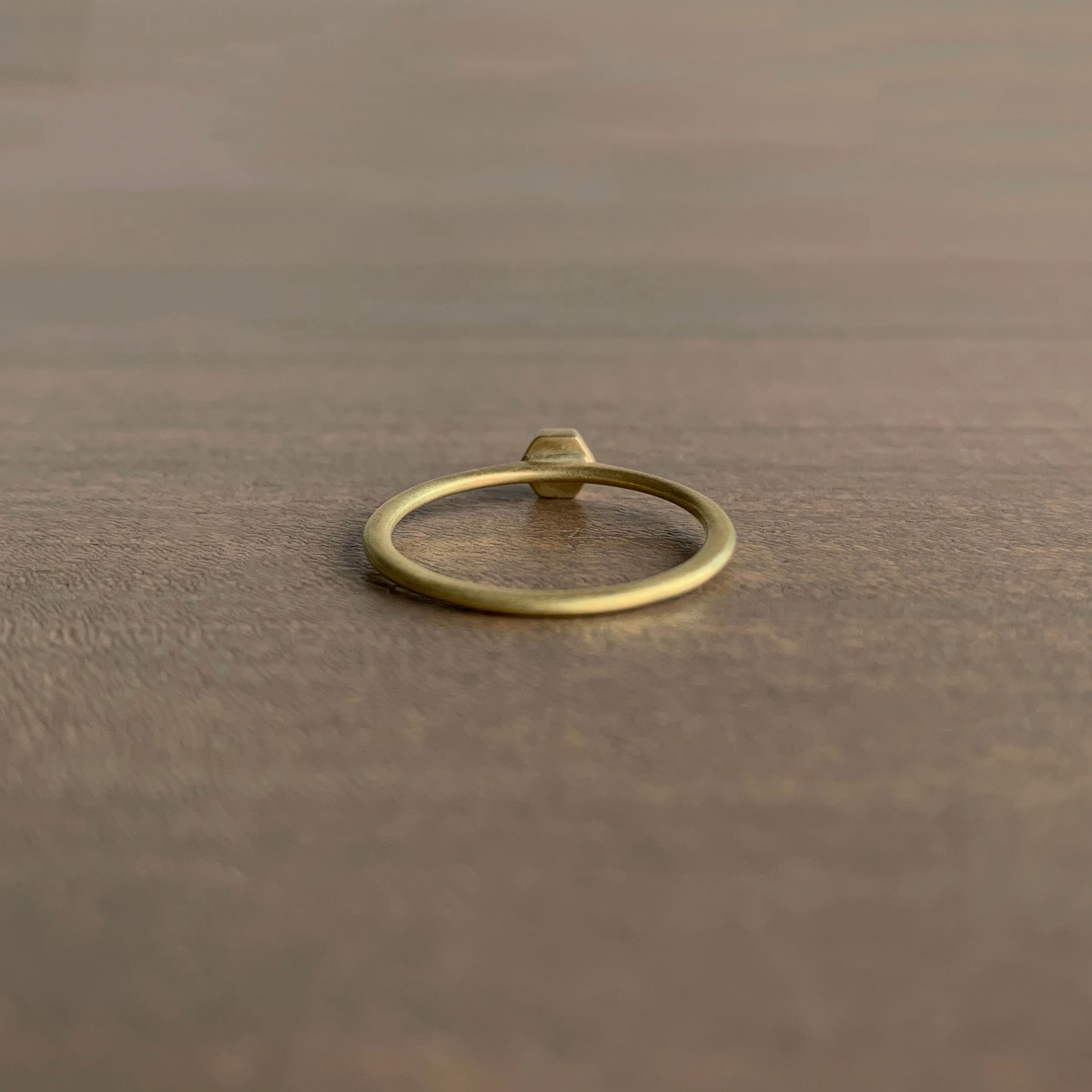 Grey Hexy Diamond Stacker Ring