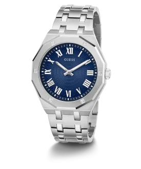 GUESS Mens Silver Tone Analog Watch