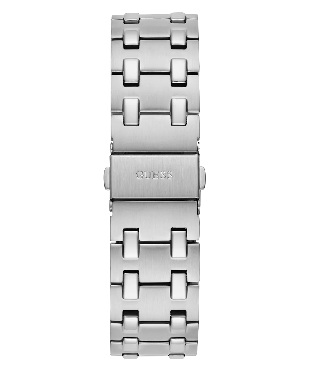GUESS Mens Silver Tone Analog Watch