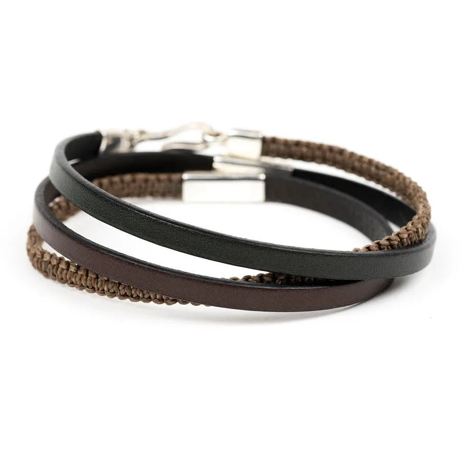 Hand-knotted Triple Wrap Bracelet