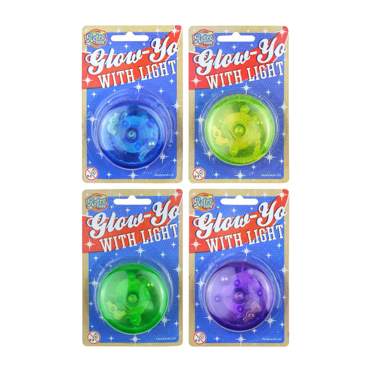 Henbrandt Retro Toys Glow-Yo with Light (styles vary)