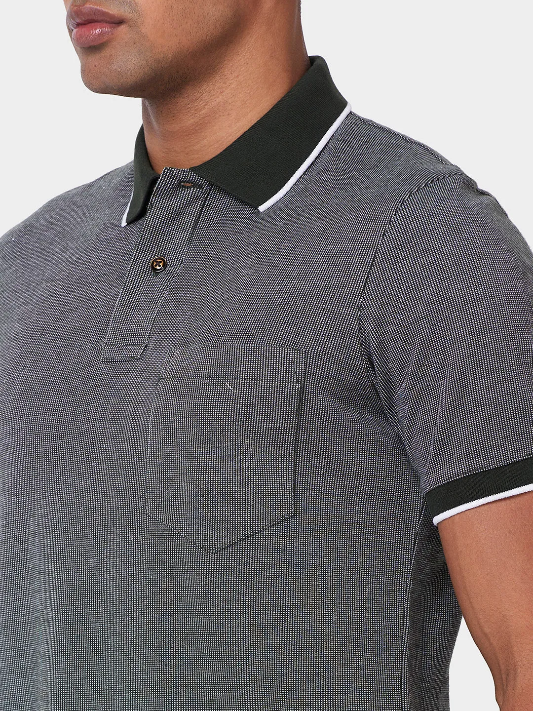 Jacquard Texture Polo