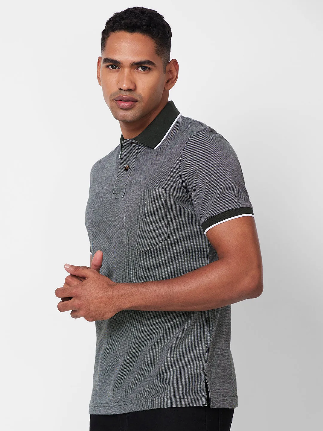 Jacquard Texture Polo