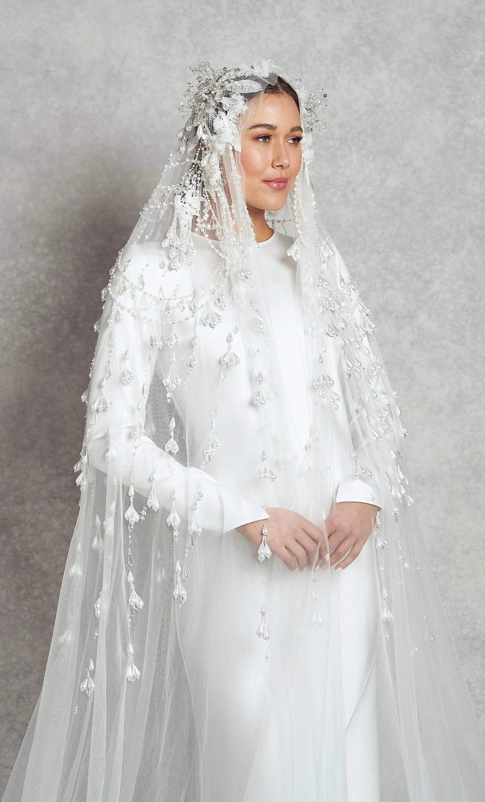 JEMMA BRIDAL VEIL - WHITE ( V1-C13 )