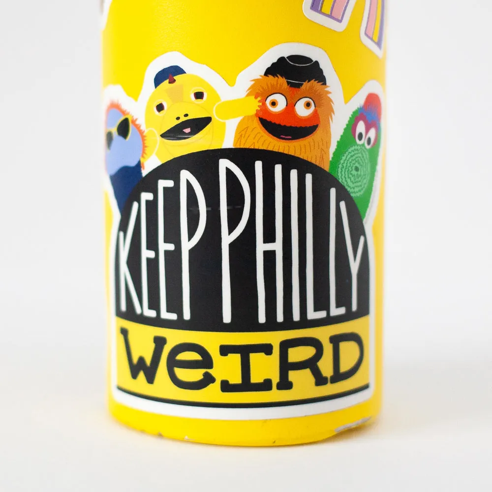 Keep Philly Weird Gritty vinyl sticker, funny Philadelphia sticker