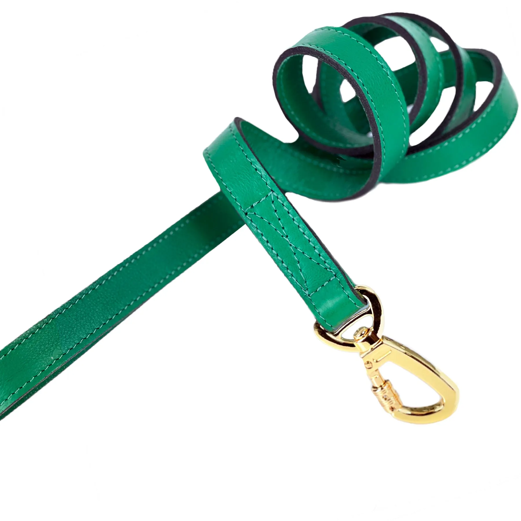 Lavish Dog Leash in Emerald Green & Gold