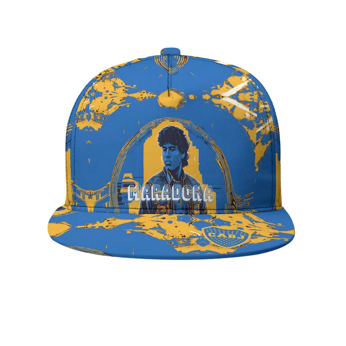 Maradona Boca Juniors Flat-Brim Baseball Cap With Box