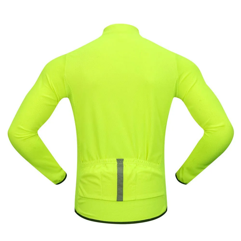 Men's Cycling Jersey Spring Autumn Half-zip MTB Bike Riding Long Sleeve Shirt Clothing