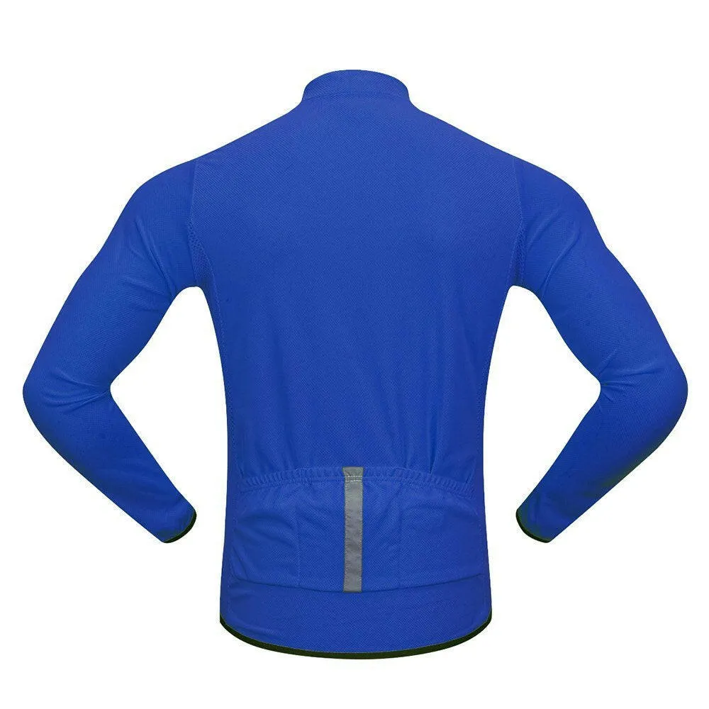 Men's Cycling Jersey Spring Autumn Half-zip MTB Bike Riding Long Sleeve Shirt Clothing