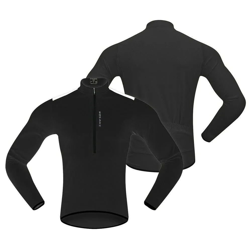Men's Cycling Jersey Spring Autumn Half-zip MTB Bike Riding Long Sleeve Shirt Clothing