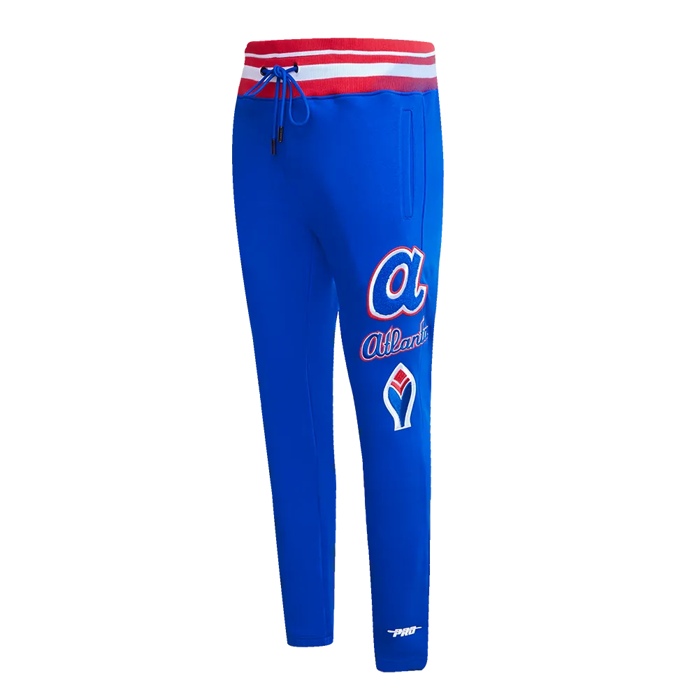 MLB ATLANTA BRAVES RETRO CLASSIC MEN'S SWEATPANT (ROYAL BLUE/RED)
