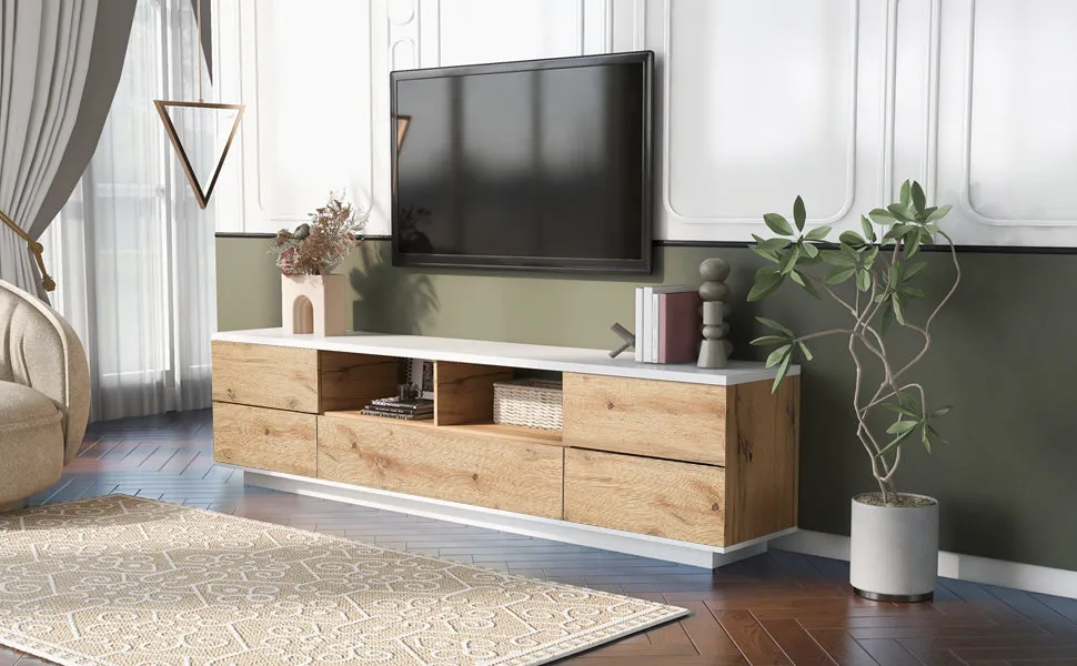 Modern TV stand with Multi-Functional Storage