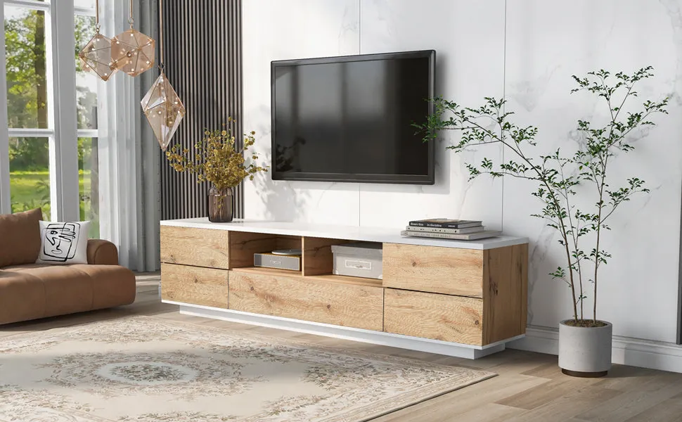 Modern TV stand with Multi-Functional Storage