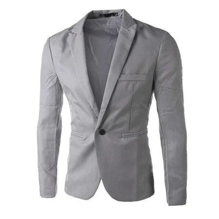New Arrival Single Button Leisure Blazers Men Male Fashion Slim Fit Casual Suit Red Navy Blue Blazer Dress Clothing