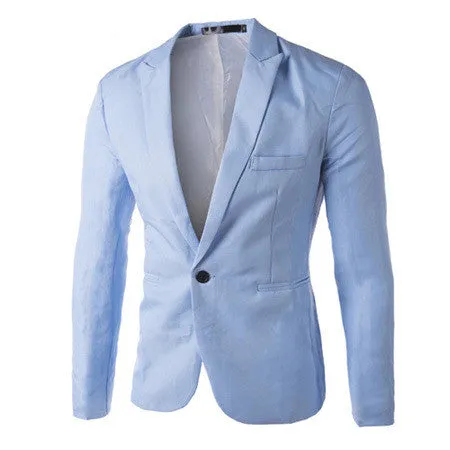 New Arrival Single Button Leisure Blazers Men Male Fashion Slim Fit Casual Suit Red Navy Blue Blazer Dress Clothing