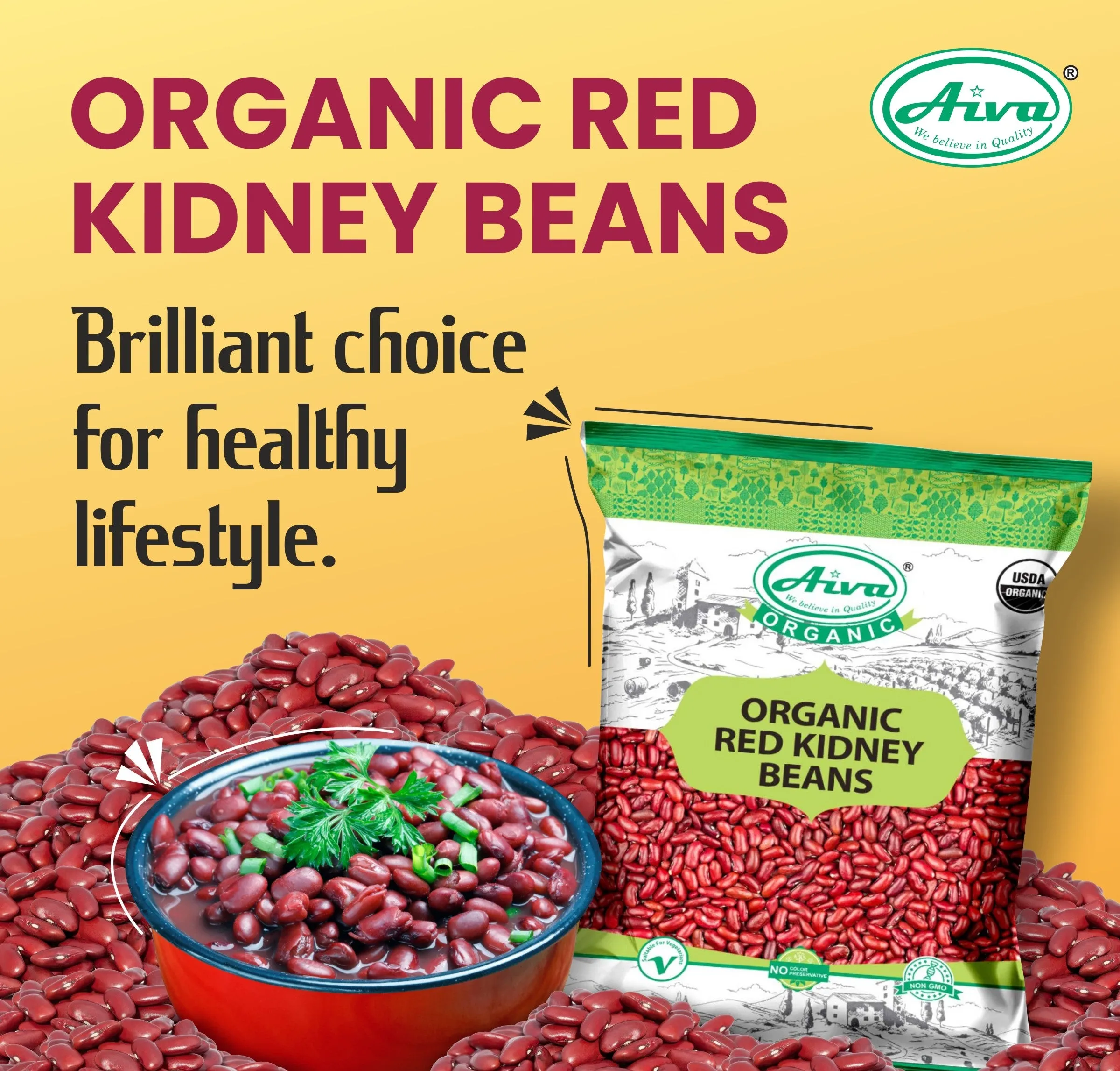 Organic Red Kidney beans- Usda Certified