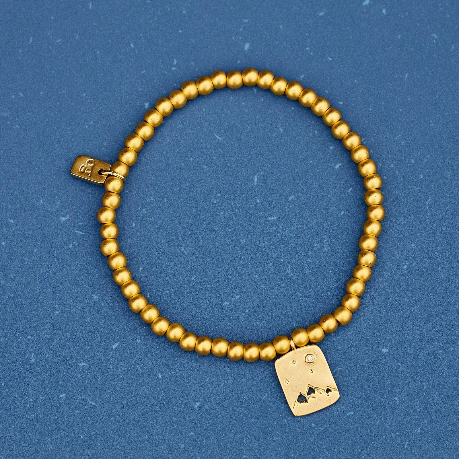 Outdoorsy Gals Metal Bead Stretch Bracelet